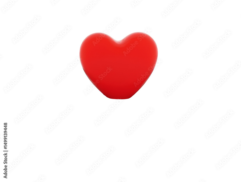 Single Red Heart Above Abstract Rippled Water Reflection Single Red Heart Above Abstract Rippled Water Reflection