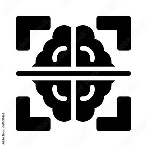 brain research glyph icon