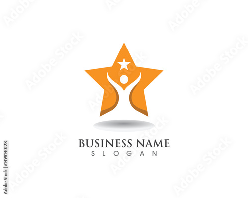 Star success logo and symbosl vector template