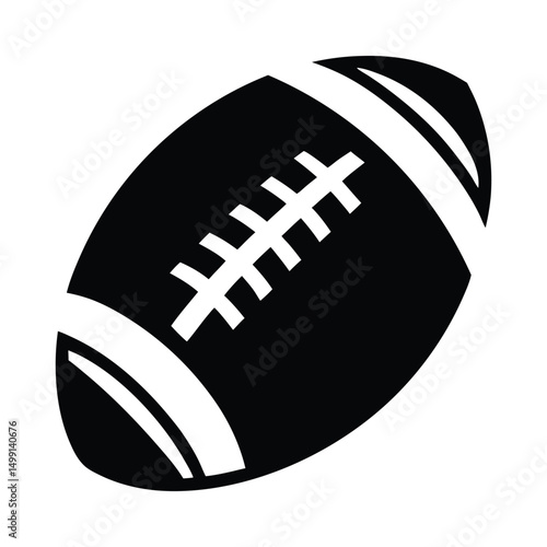  American football silhouette vector on white background 