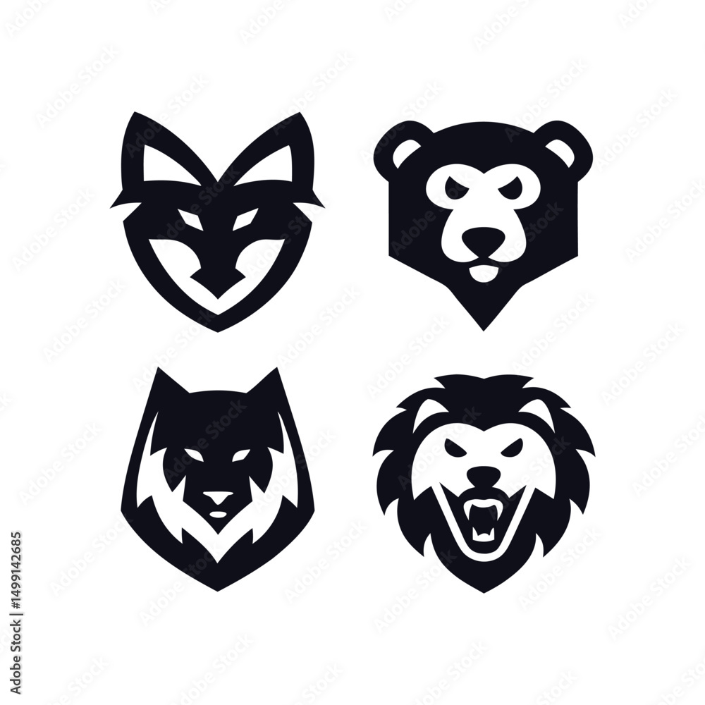 Minimalist Animal Icon Set for Vector Design Minimalist Animal Icon Set for Vector Design