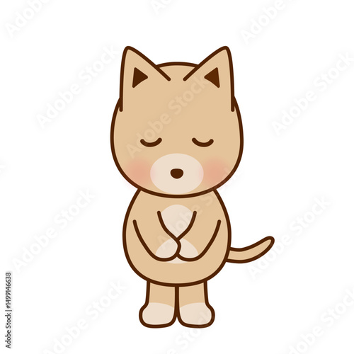 お辞儀するかわいい犬のイラスト