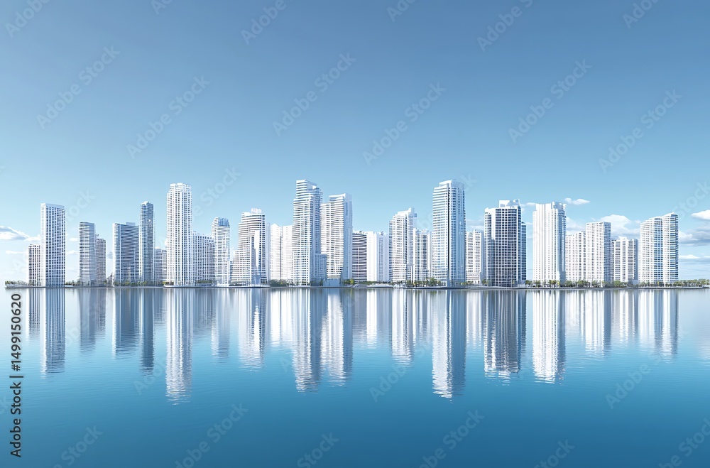 Fototapeta premium Miami Skyline Architectural Renderings