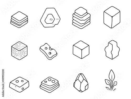 Elegant Halva Food Illustration Clean Outline Style Vector