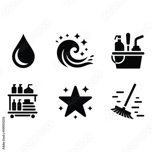 Sparkling home joy through cleaning with cleaning tools for a fresh revitalized bright home