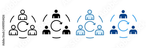 Agile Collaboration Icon Set Multiple Style Collection