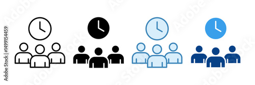 Team Efficiency Icon Set Multiple Style Collection