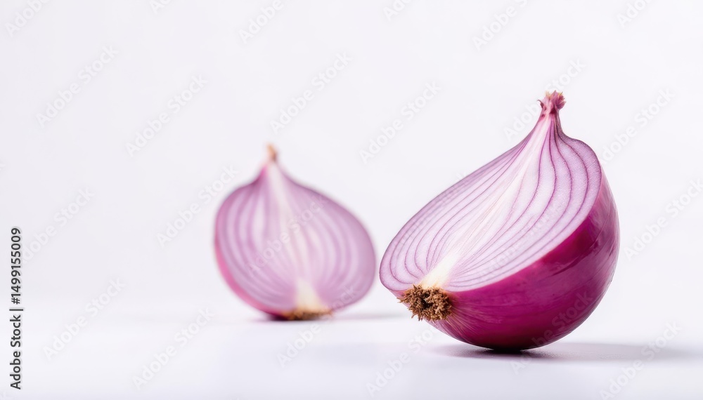 Fototapeta premium red onion on white background