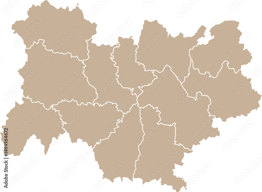 Obraz premium Carte région Auvergne-Rhône-Alpes