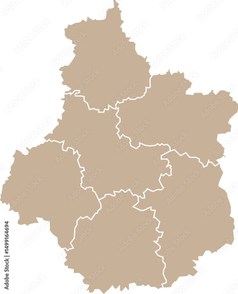 Obraz premium Carte région Centre-Val de Loire