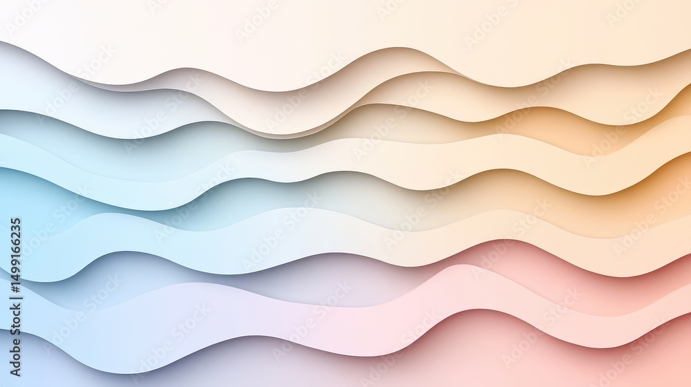Obraz premium Abstract gradient background with smooth transition between pastel pink and sky blue hues
