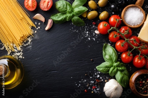Fresh pasta ingredients arr...