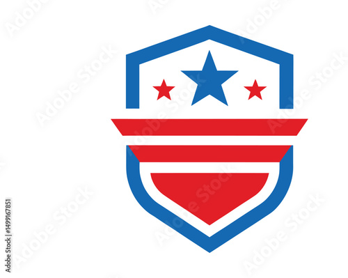 Free Download 24. Stars and Stripes Badge in USA Patriotic Colors - GFXLoad