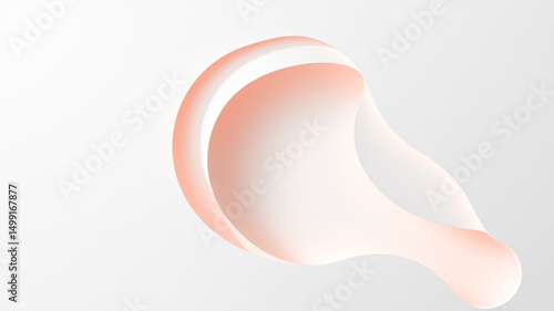 Elegant peach-toned curvilinear form design element