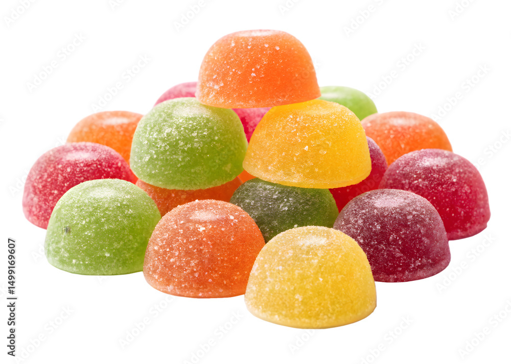 Colorful Gumdrops Candy Pile in Bright Tasty Sugar Treat Colorful Gumdrops Candy Pile in Bright Tasty Sugar Treat