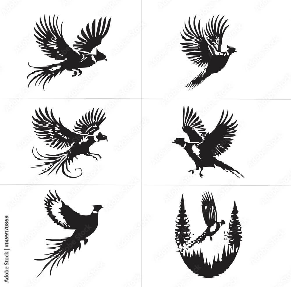 Naklejka premium Bird Group Vector Design