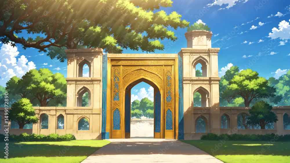 Obraz premium Anime style background jpeg file
