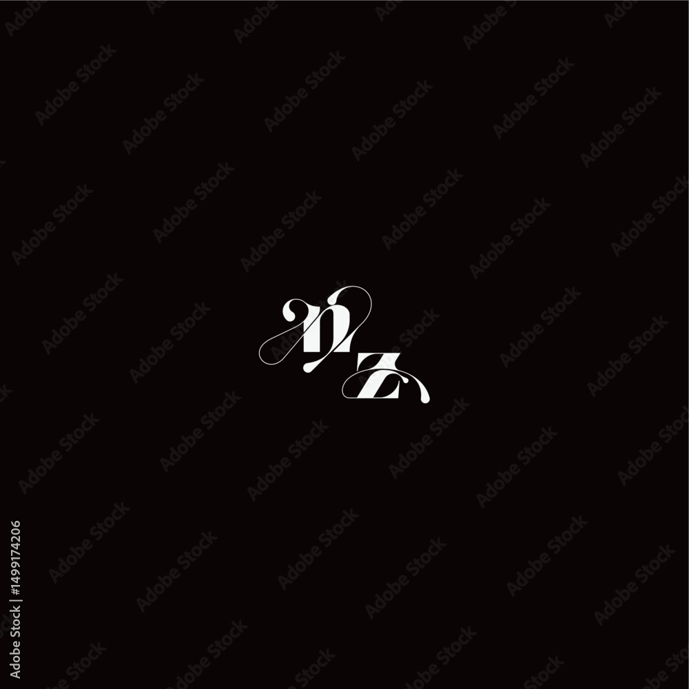 wedding typography initial monogram style and elegant concept NZ organic hairline logo letter wedding typography initial monogram style and elegant concept NZ organic hairline logo letter