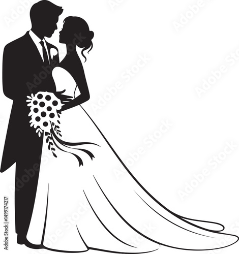 Bride and Groom Silhouette SVG – Elegant Wedding Couple for Cricut & Decor

Just Married Clipart – Romantic Bride & Groom PNG for Invitations & Crafts

Wedding Couple SVG Bundle – Mr and Mrs Design fo