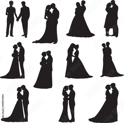 Bride and Groom Silhouette SVG – Elegant Wedding Couple for Cricut & Decor

Just Married Clipart – Romantic Bride & Groom PNG for Invitations & Crafts

Wedding Couple SVG Bundle – Mr and Mrs Design fo