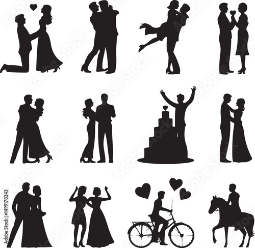 Bride and Groom SVG | Wedding Couple Silhouette | Just Married Cut File for Cricut

Mr and Mrs SVG | Wedding Day Design | Bride & Groom Clipart for DIY Signs & Shirts

Wedding Couple SVG | Romantic Br