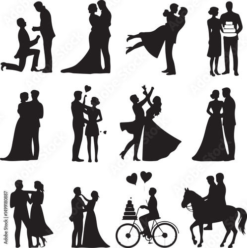 Bride and Groom SVG | Wedding Couple Silhouette | Just Married Cut File for Cricut

Mr and Mrs SVG | Wedding Day Design | Bride & Groom Clipart for DIY Signs & Shirts

Wedding Couple SVG | Romantic Br