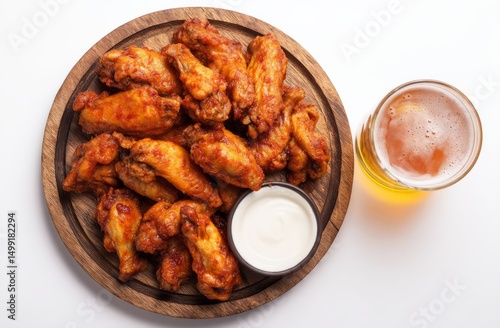 Crispy fried chicken wings ...