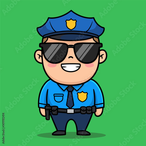  A traffic police officer blowing a whistle at a red light.