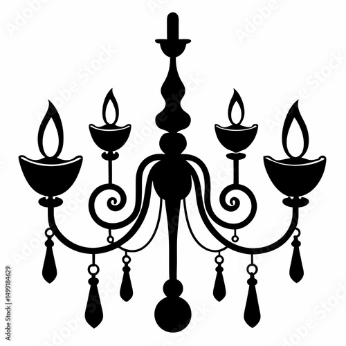 vector set of chandelier