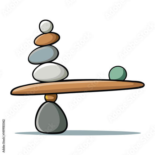 balancing vector illustration