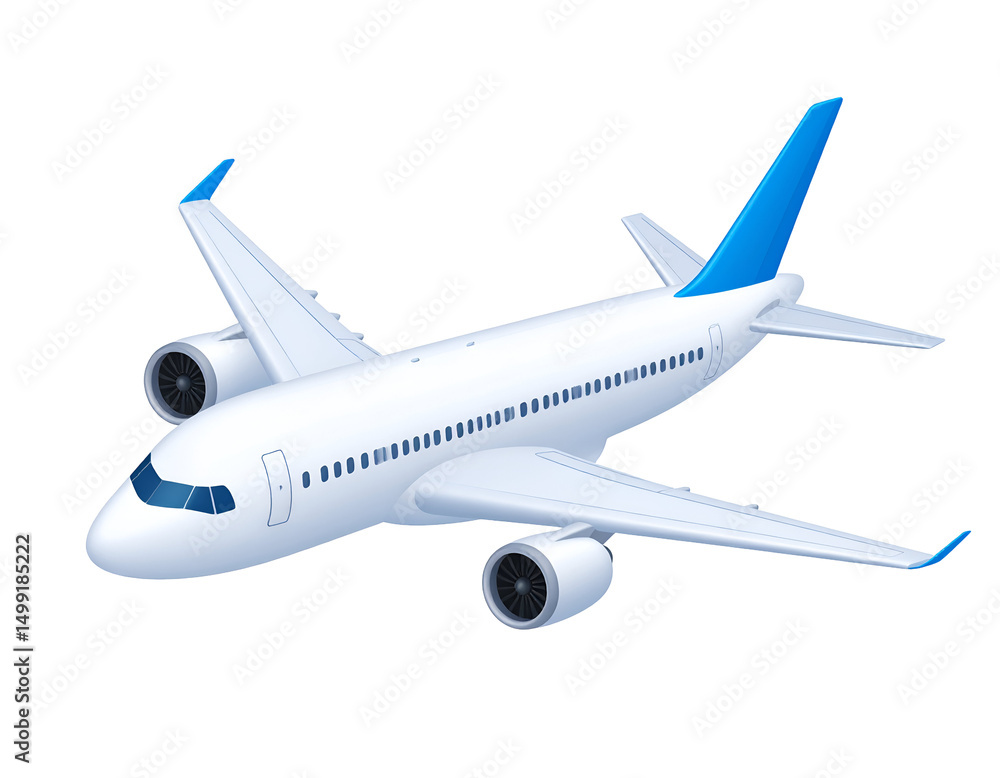 Modern airliner in flight Modern airliner in flight
