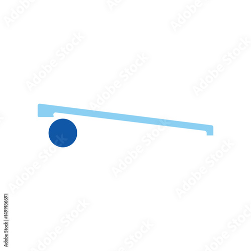 balance board color flat icon for digital and print projects.