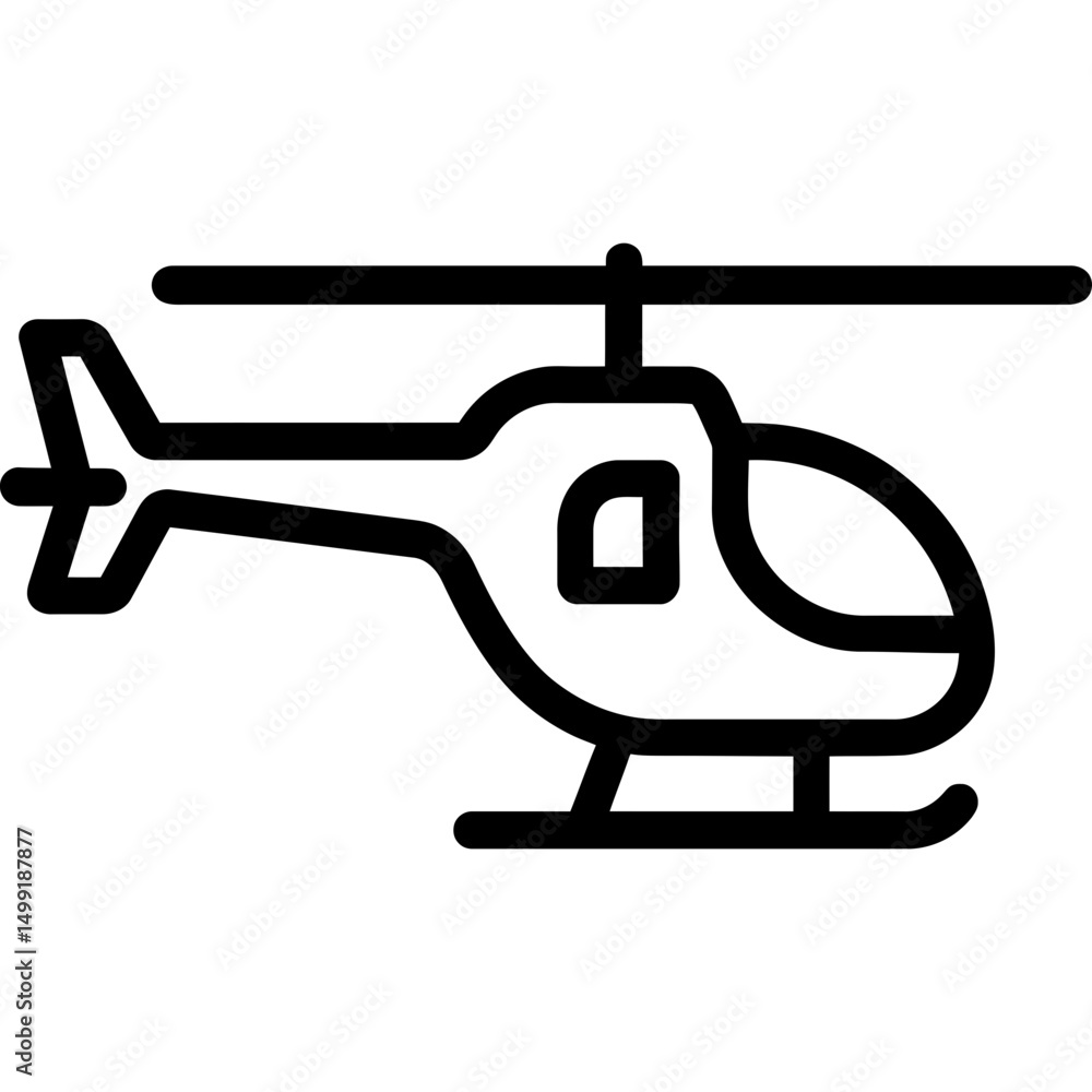 Modern minimal helicopter vector graphic Modern minimal helicopter vector graphic