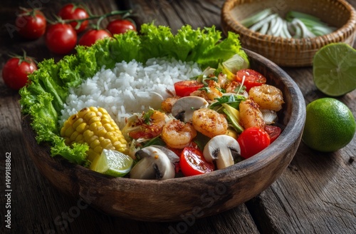 Delicious bowl of rice, shr...