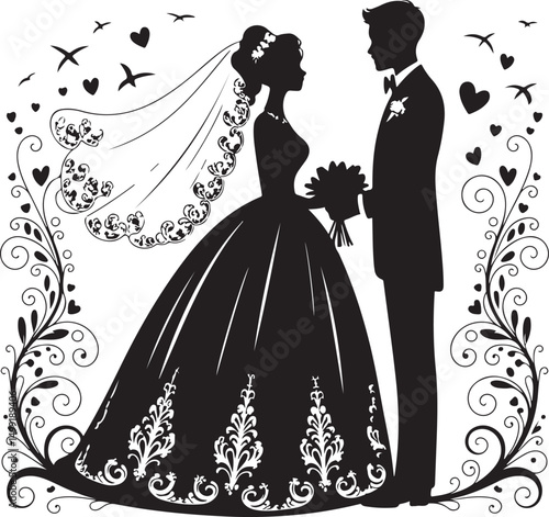 Bride and Groom SVG | Wedding Couple Silhouette | Just Married Cut File for Cricut

Mr and Mrs SVG | Wedding Day Design | Bride & Groom Clipart for DIY Signs & Shirts

Wedding Couple SVG | Romantic Br