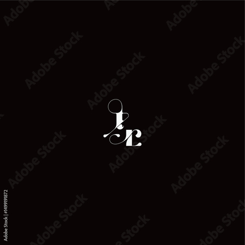 wedding typography initial monogram style and elegant concept TR organic hairline logo letter