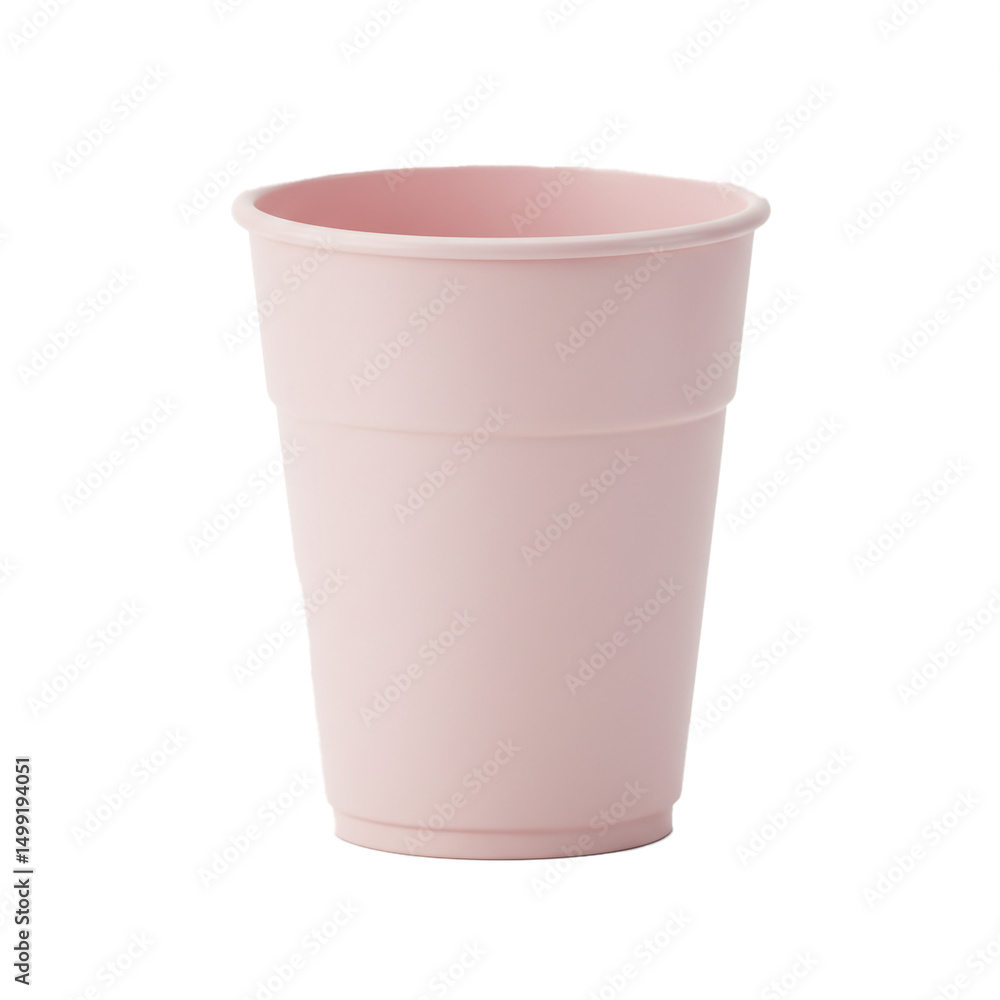Delicate blush pink disposable cup, simple and elegant design for beverages Delicate blush pink disposable cup, simple and elegant design for beverages