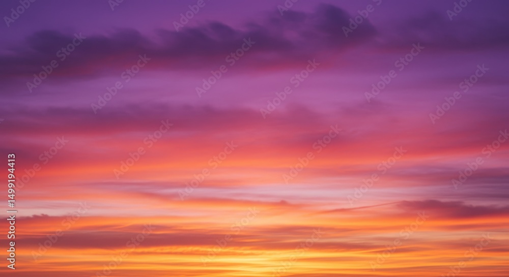 Fototapeta premium Vibrant Sunset Sky Orange, Purple, and Pink Hues