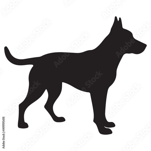 vector illustration of a black dog. vector EPS 10
