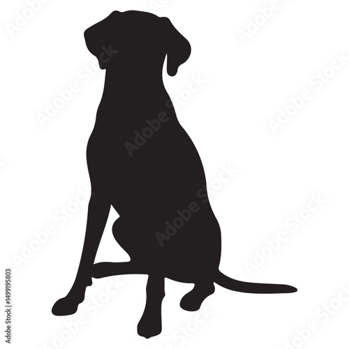 vector illustration of a black dog. vector EPS 10