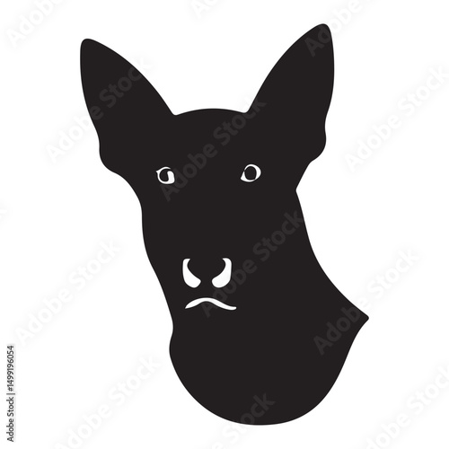 vector illustration of a black dog. vector EPS 10