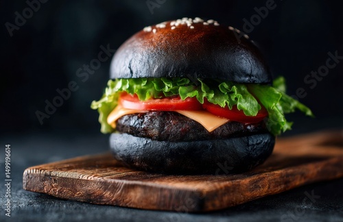 Close-up of a gourmet black...