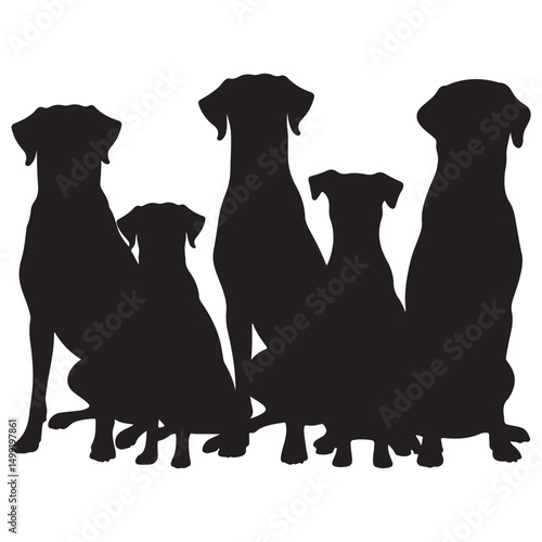Dog silhouette vector. vector illustration EPS 10
