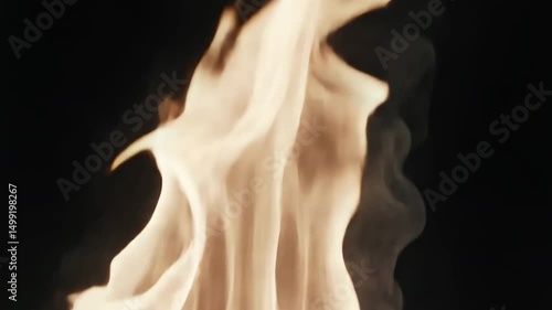 Wallpaper Mural Slow motion of fire flame with glowing heat waves on black background showing energy, danger, warmth and dramatic power for special effects or intros Torontodigital.ca