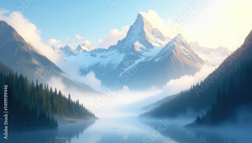 Wallpaper Mural panorama of the mountains Torontodigital.ca