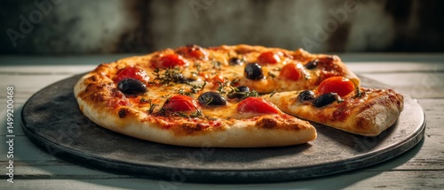 Close-up of a pizza with to...