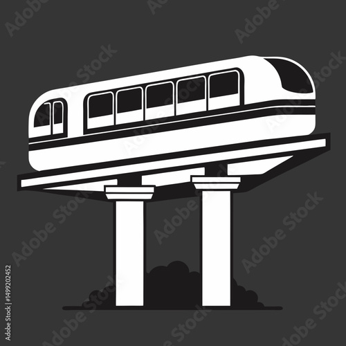 train on white background