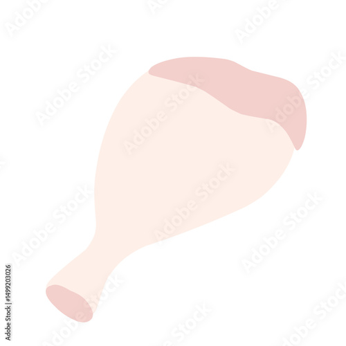 Chicken Meat Flat Illustration 