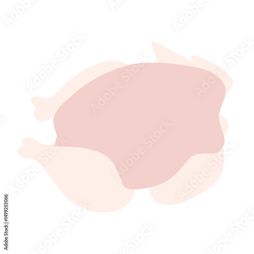 Chicken Meat Flat Illustration 