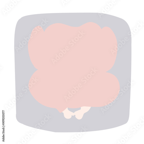 Chicken Meat Flat Illustration 